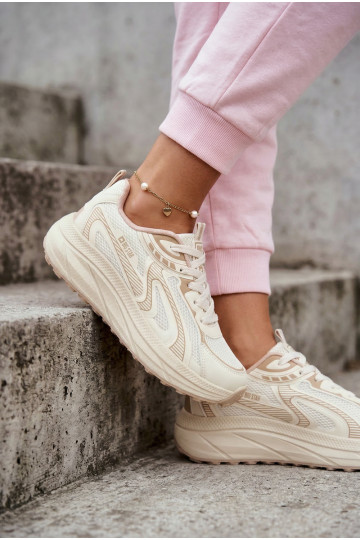 sporta apavi Sneakers modeļa apavi Sieviešu Big Star TT274326 HI-POLY SYSTEM smilšu krāsas