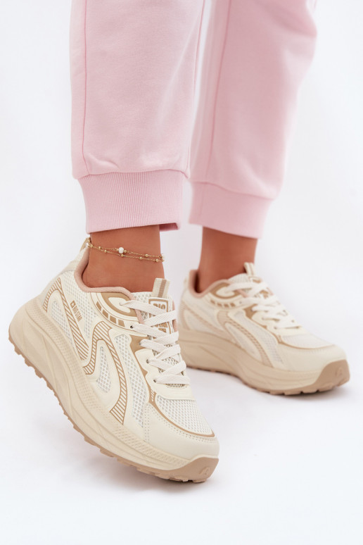 sporta apavi Sneakers modeļa apavi Sieviešu Big Star TT274326 HI-POLY SYSTEM smilšu krāsas