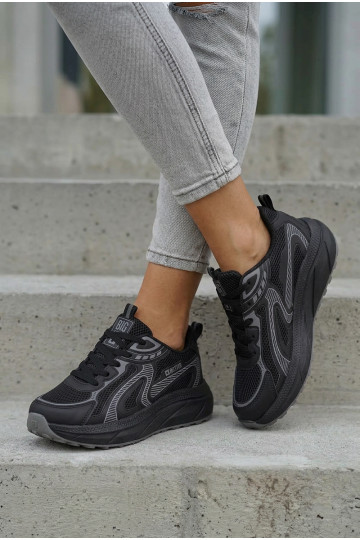 sporta apavi Sneakers modeļa apavi Sieviešu Big Star TT274327 HI-POLY SYSTEM melnas krāsas 2