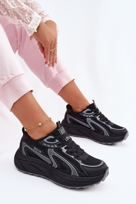 sporta apavi Sneakers modeļa apavi Sieviešu Big Star TT274327 HI-POLY SYSTEM melnas krāsas