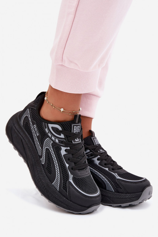 sporta apavi Sneakers modeļa apavi Sieviešu Big Star TT274327 HI-POLY SYSTEM melnas krāsas
