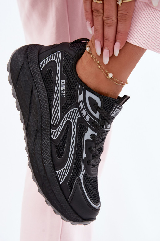 sporta apavi Sneakers modeļa apavi Sieviešu Big Star TT274327 HI-POLY SYSTEM melnas krāsas