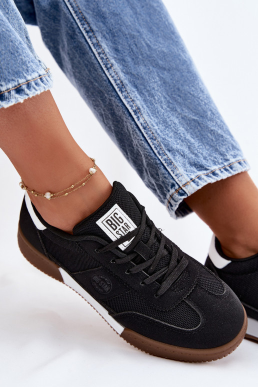 Sneakers modeļa apavi Sieviešu Big Star TT274909 melnas krāsas