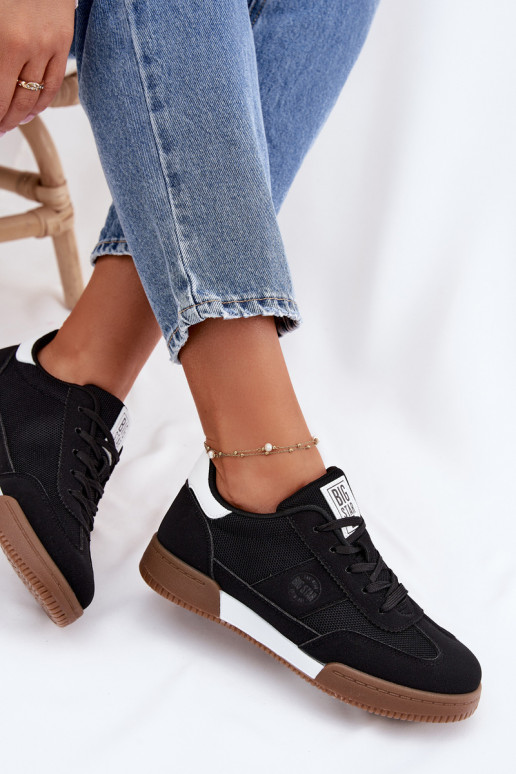 Sneakers modeļa apavi Sieviešu Big Star TT274909 melnas krāsas