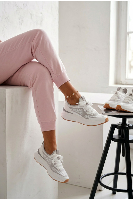 sporta apavi Sieviešu Big Star TT274570 HI-POLY SYSTEM baltas krāsas