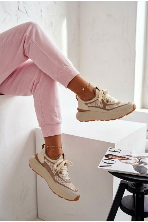 sporta apavi Sieviešu Big Star TT274571 HI-POLY SYSTEM smilšu krāsas