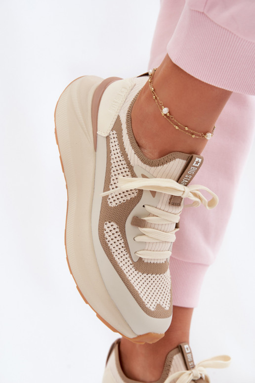 sporta apavi Sieviešu Big Star TT274571 HI-POLY SYSTEM smilšu krāsas