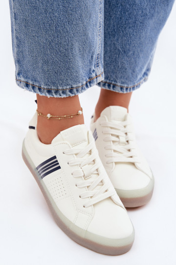 Eko Āda Sneakers modeļa apavi Sieviešu Big Star TT274306 baltas krāsas