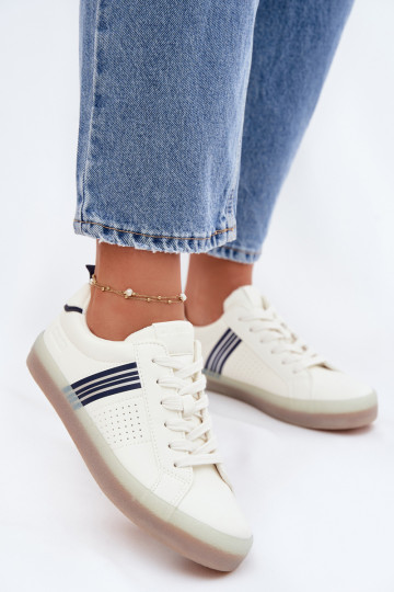 Eko Āda Sneakers modeļa apavi Sieviešu Big Star TT274306 baltas krāsas 2