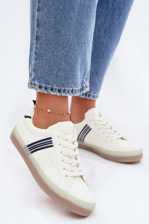 Eko Āda Sneakers modeļa apavi Sieviešu Big Star TT274306 baltas krāsas