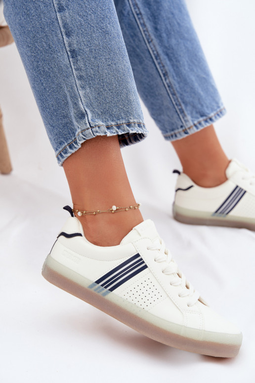 Eko Āda Sneakers modeļa apavi Sieviešu Big Star TT274306 baltas krāsas