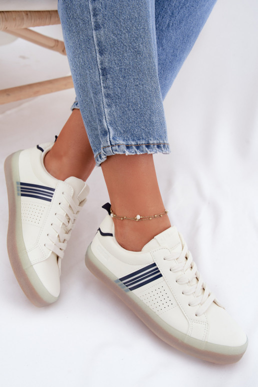 Eko Āda Sneakers modeļa apavi Sieviešu Big Star TT274306 baltas krāsas