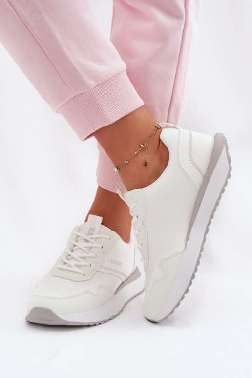 Sneakers modeļa apavi Sieviešu ar platformu Big Star TT274279 baltas krāsas