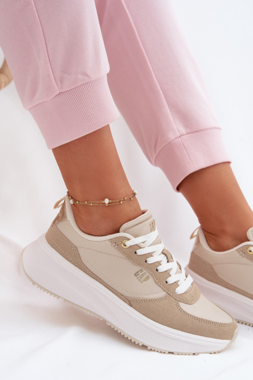 Sneakers modeļa apavi Sieviešu ar platformu GAP PENELOPE GPIN6155300049 smilšu krāsas