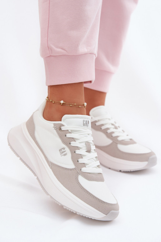 Sneakers modeļa apavi Sieviešu ar platformu GAP PENELOPE GPIN6155300061 baltas krāsas