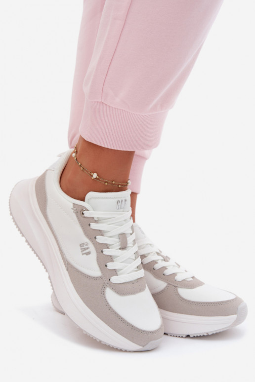 Sneakers modeļa apavi Sieviešu ar platformu GAP PENELOPE GPIN6155300061 baltas krāsas