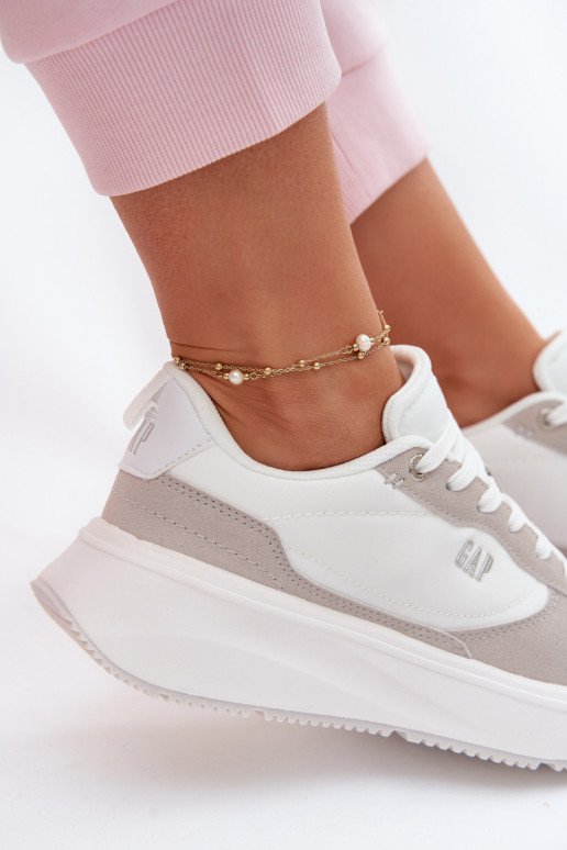 Sneakers modeļa apavi Sieviešu ar platformu GAP PENELOPE GPIN6155300061 baltas krāsas