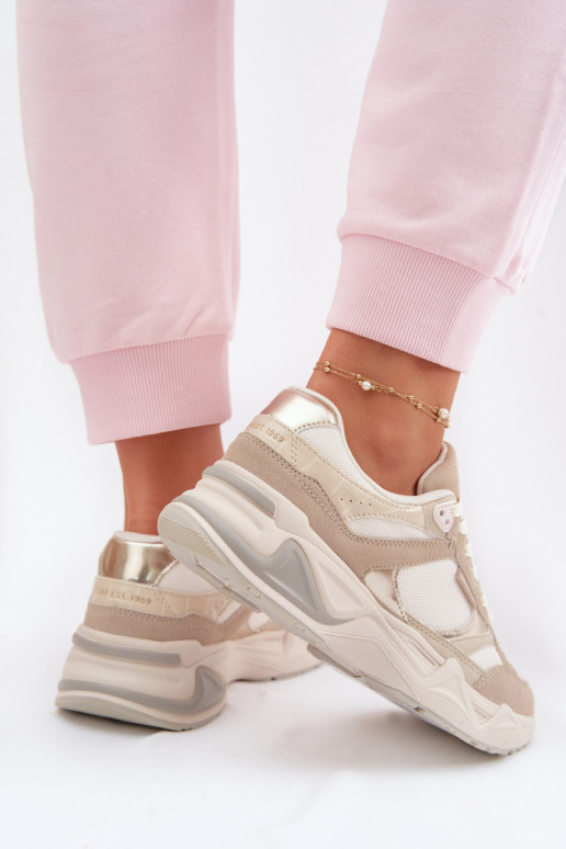 Sneakers modeļa apavi Sieviešu ar platformu GAP MARATHON GPIN6154923895 smilšu krāsas