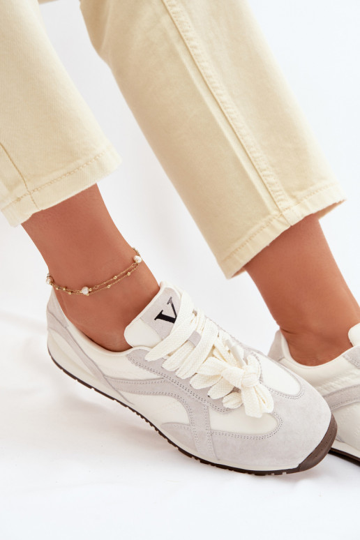 zamšādas Sneakers modeļa apavi Sieviešu Vinceza 86427 Pelēkas krāsas