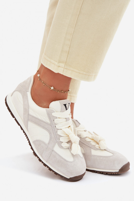 zamšādas Sneakers modeļa apavi Sieviešu Vinceza 86427 Pelēkas krāsas