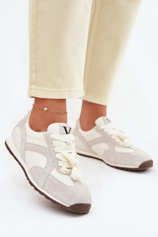 zamšādas Sneakers modeļa apavi Sieviešu Vinceza 86427 Pelēkas krāsas