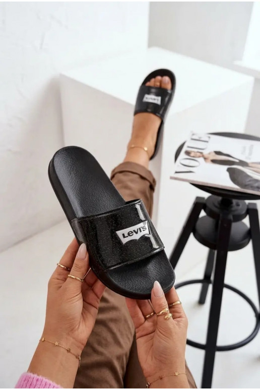 Čības Jaunatne LEVI'S VPOL0251S-2693 melnas krāsas ar mirdzumu