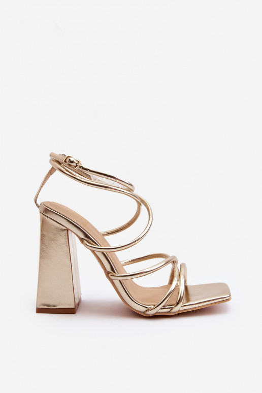Stilīgasrnas Elegantas augstpapēžu sandales Zelta krāsas Josette