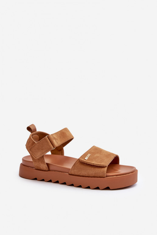 Sieviešu Zamšādas basenes ar platformu Big Star NN274705 brūnas krāsas