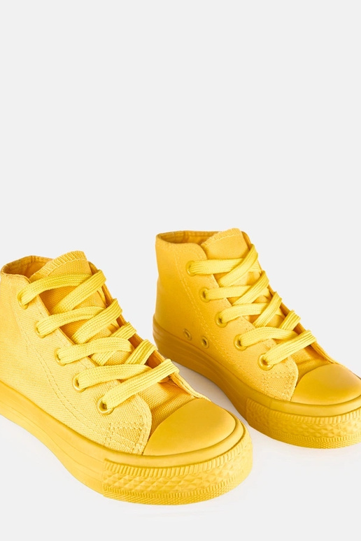 Dzelteni bērnu sporta apavi augsti Laly