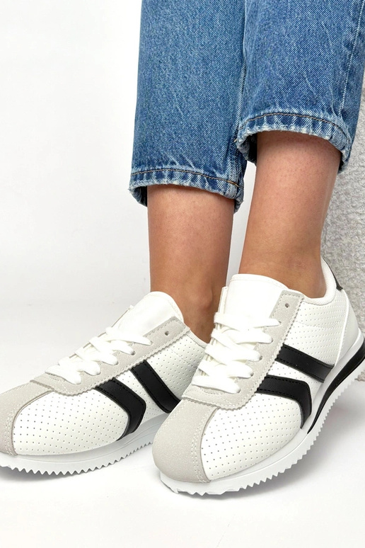 Baltie-melnie sporta apavi Camille