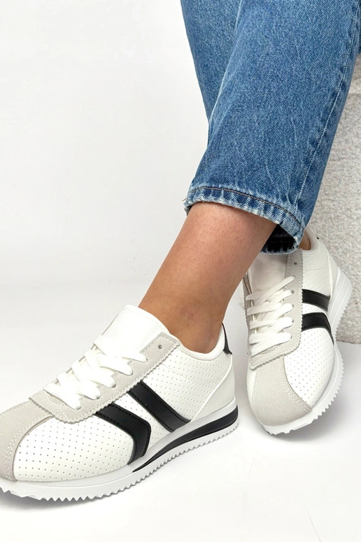 Baltie-melnie sporta apavi Camille