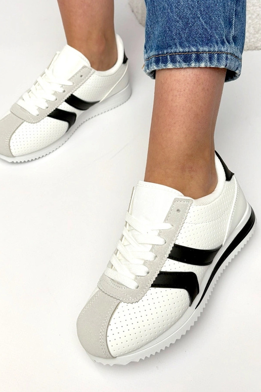 Baltie-melnie sporta apavi Camille