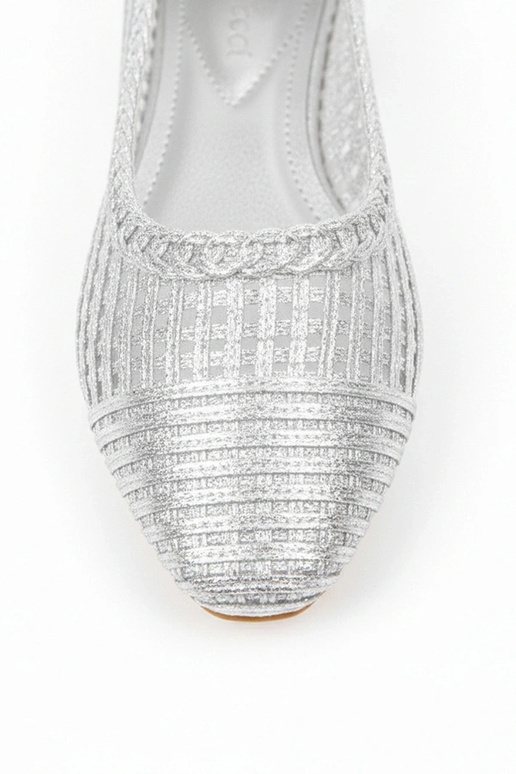 Sudraba caurumiņveida balerīnas ar...