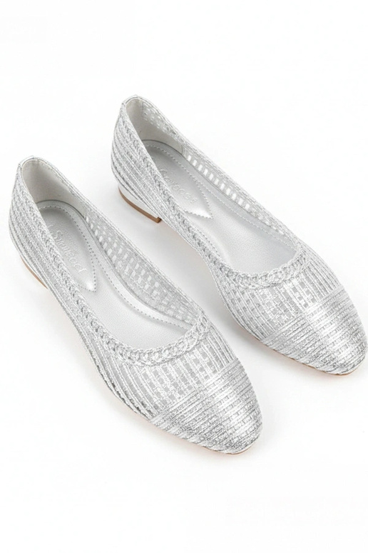 Sudraba caurumiņveida balerīnas ar...