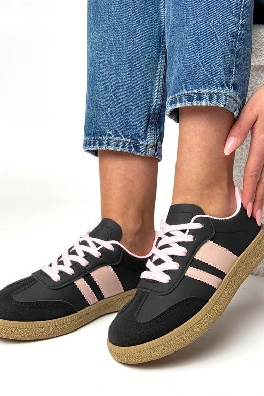 Melni-rozi ikdienas sporta apavi ar...