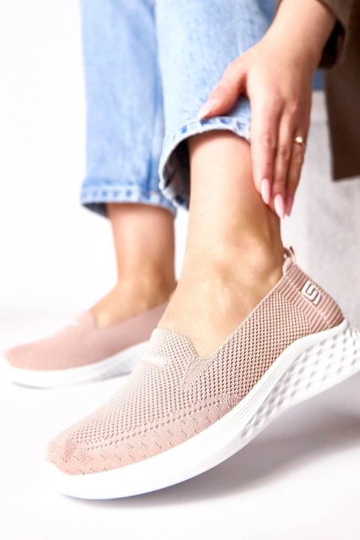 Rozā iešļūcenes auduma sporta apavi Zoe