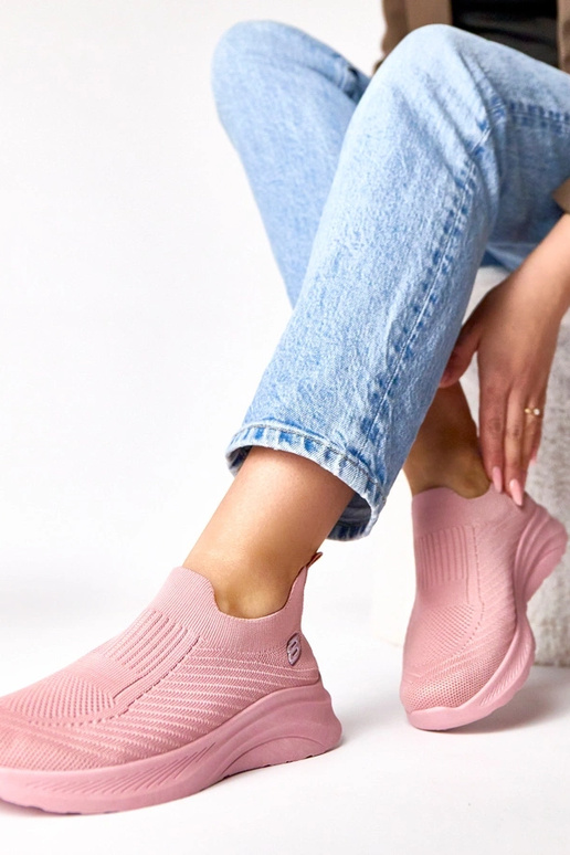 Rožainie tekstila sporta apavi bez...