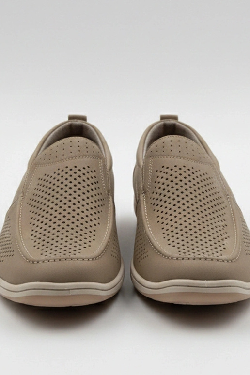 Rudie perforētie vīriešu mokasīni Finn