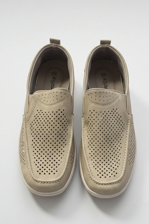 Smilšu krāsas perforētie vīriešu...