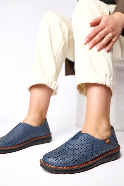 Tumši zili caurspīdīgi puszābaki Rosa