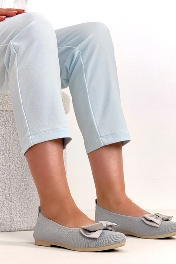 Pelēki auduma balerīnas ar...