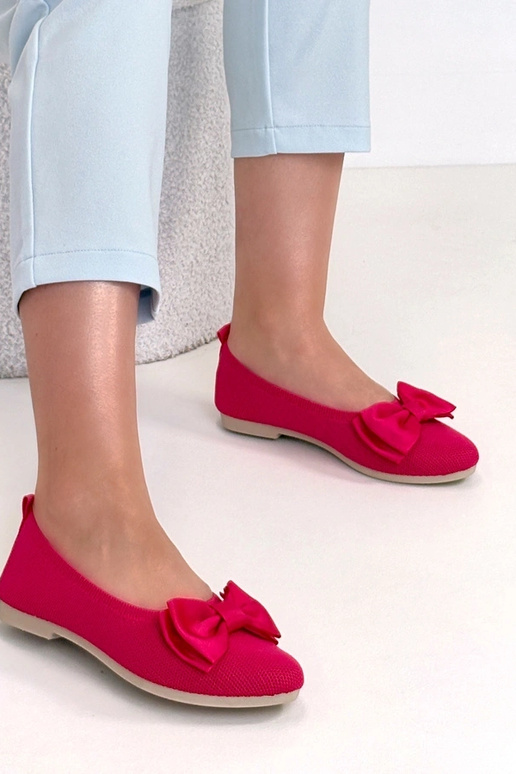 Rozā auduma balerīnas ar lentīti Paisley