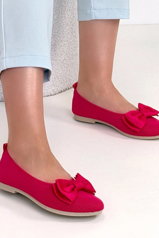 Rozā auduma balerīnas ar lentīti Paisley