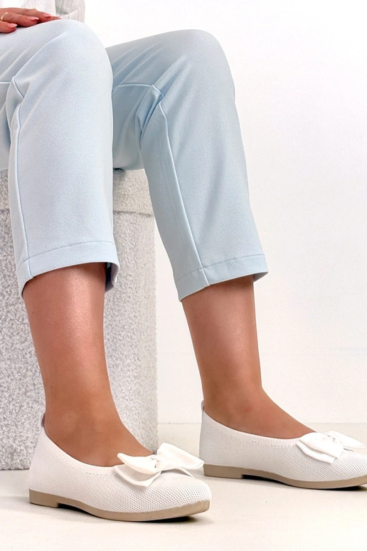 Baltas auduma balerīnas ar lentīti...