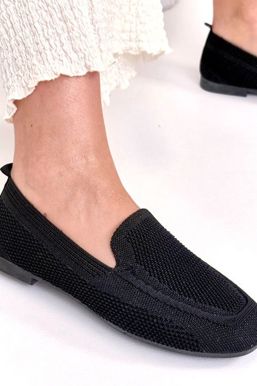 Melni auduma mokasīni Addison