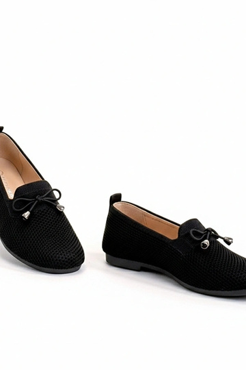 Melni auduma mokasīni ar...