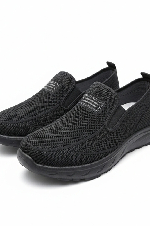 Melni vīriešu sporta apavi bez šņorēm...