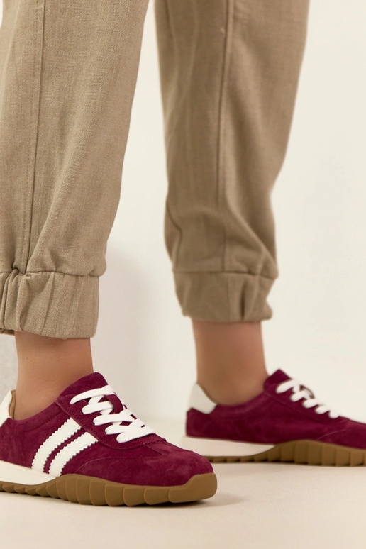 Bordo ādas sporta apavi Filippo