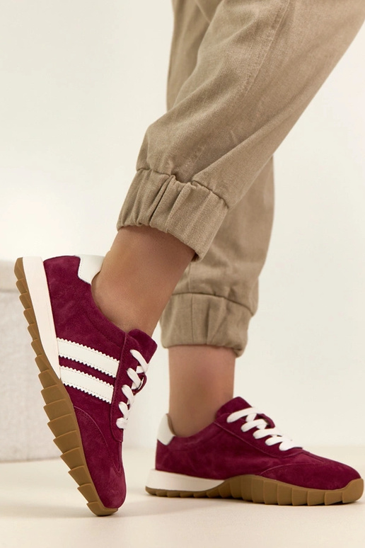 Bordo ādas sporta apavi Filippo