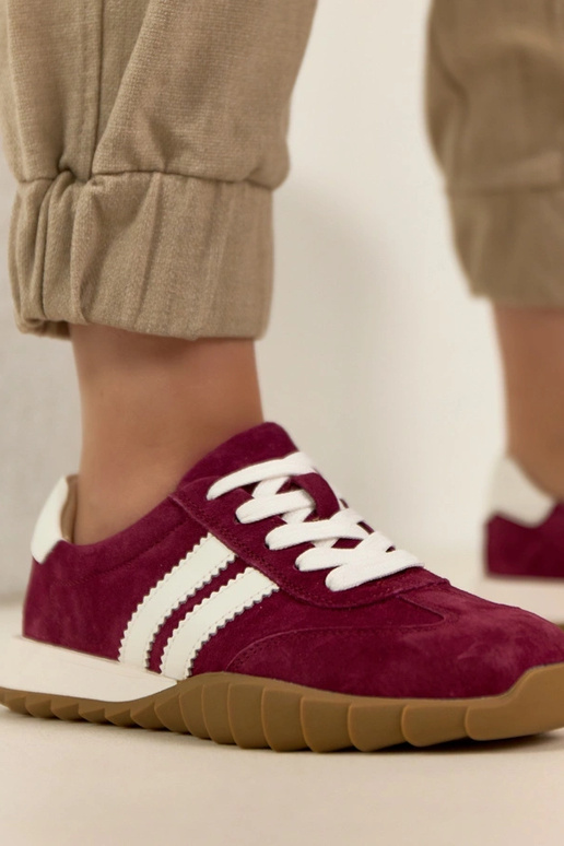 Bordo ādas sporta apavi Filippo